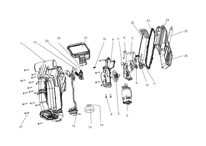 Exploded Diagram A Diagram and Parts List for Type 1 Black and Decker Chainsaw